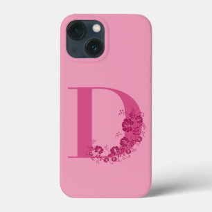 Monogram Floral Letter D iPhone Case