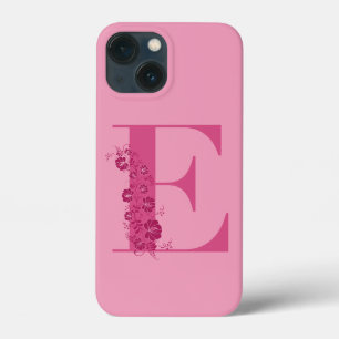 Monogram Floral Letter E iPhone Case
