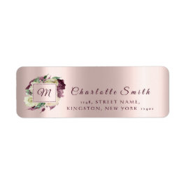 Monogram Floral Marsala Ivory Rose Pearly UAWG