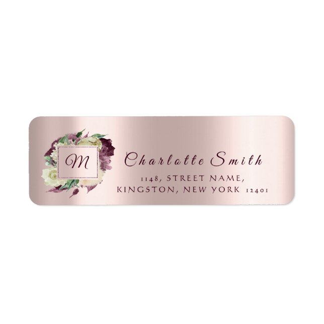 Monogram Floral Marsala Ivory Rose Pearly UAWG (Vorne)