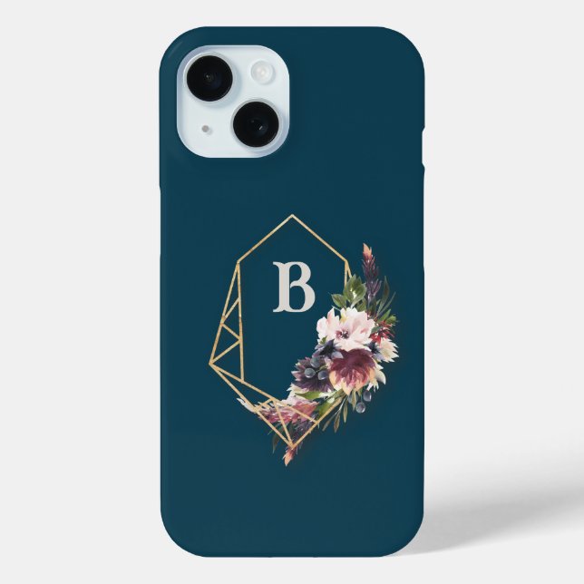 Monogram Floral Phone Case (Rückseite)