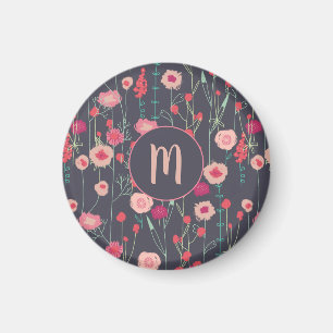 Monogram, florrosa magnet