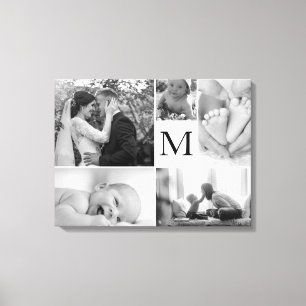 Monogram Foto Collage Gallery Leinwanddruck