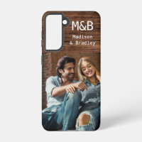 Monogram Foto Couple Wood Personalisiert Name