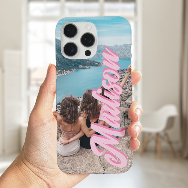 Monogram-Foto für moderne Skriptnamen Case-Mate iPhone Hülle (Von Creator hochgeladen)