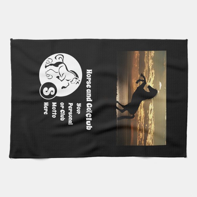 Monogram Foto Geschirrtuch (Horizontal)