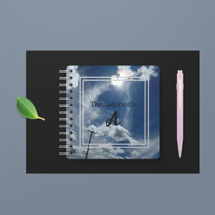 Monogram Foto Hellblauer Himmel mit Sundog Notizbuch