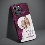 Monogram Foto Moderner Blumenmarmor-Individuelle N Case-Mate iPhone 14 Hülle<br><div class="desc">Monogram Foto Modern Floral Marble Individuelle Name iPhone Cases bietet Ihr Lieblings-Foto auf einem Marmor und lila Blume Hintergrund. Personalisieren Sie Ihre eigene Monografie und Ihren eigenen Namen,  indem Sie den Text in der dafür vorgesehenen Textbox bearbeiten. Entworfen von ©Evco Studio www.zazzle.com/store/evcostudio</div>
