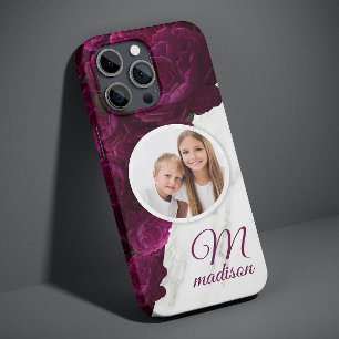 Monogram Foto Moderner Blumenmarmor-Individuelle N Case-Mate iPhone 14 Hülle