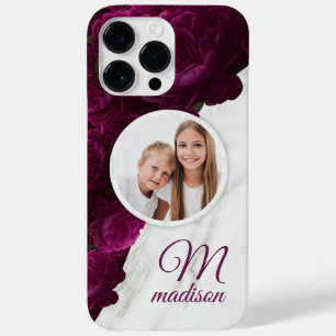 Monogram Foto Moderner Blumenmarmor-Individuelle N Case-Mate iPhone 14 Pro Max Hülle