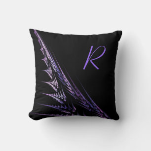Monogram Fraktal Flame Pattern Throw Kissen