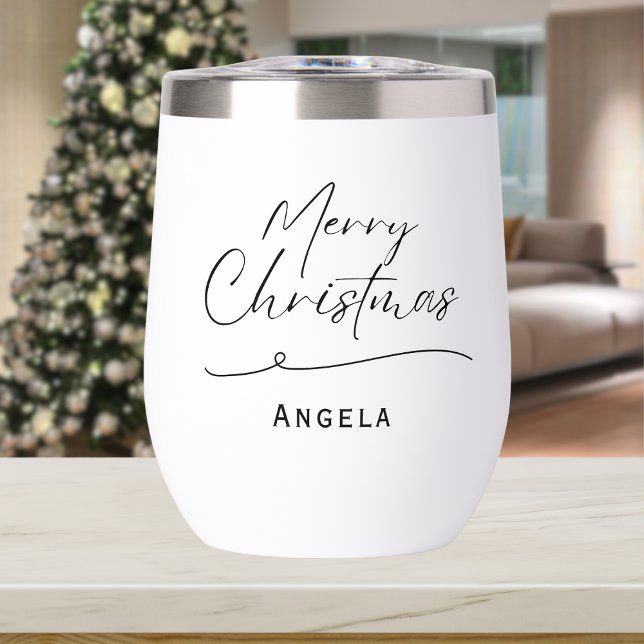 Monogram Frohe Weihnachten einfache Typografie (Von Creator hochgeladen)