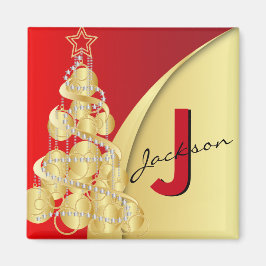 Monogram Frohe Weihnachten Magnet
