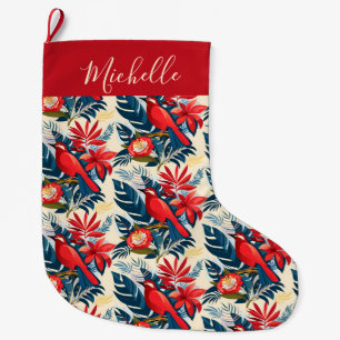 Monogram Frohe Weihnachten und ein glückliches neu Großer Weihnachtsstrumpf
