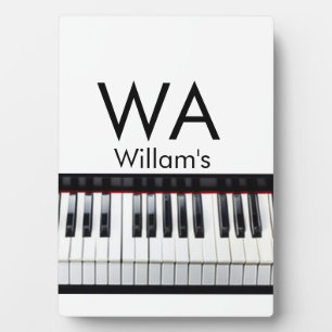 Monogram fügt Anfangsbuchstabenname Text Piano Mus Fotoplatte