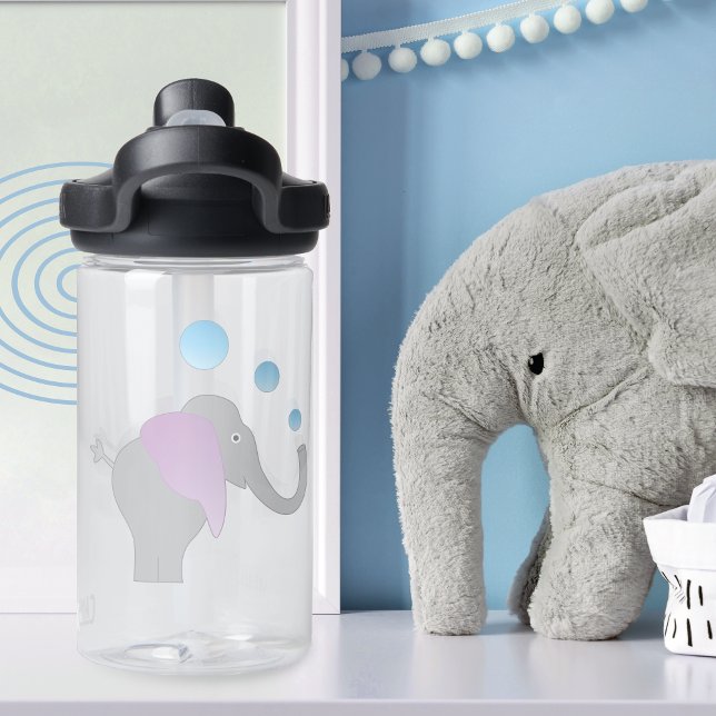 Monogram für Comical Elephant Bubbles Trinkflasche (Von Creator hochgeladen)