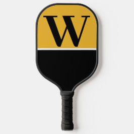 Monogram für das Gold & Black Uni Team Colors Pickleball Schläger