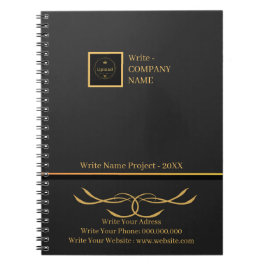 Monogram für das Logo der Black and Gold Company Notizblock