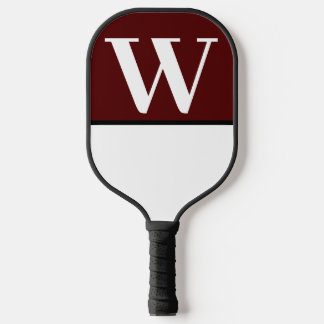 Monogram für das Team von Maroon und White Uni Pickleball Schläger