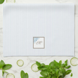Monogram für die Blue Strip-Lilie Geschirrtuch