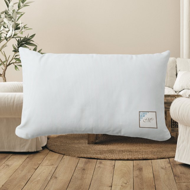 Monogram für die Blue Strip-Lilie Lendenkissen (Von Creator hochgeladen)