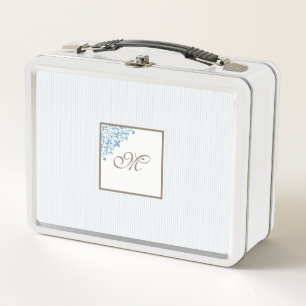 Monogram für die Blue Strip-Lilie Metall Brotdose