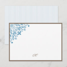 Monogram für die Blue Strip-Lilie Mitteilungskarte