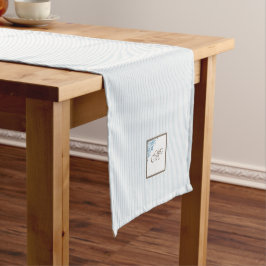 Monogram für die Blue Strip-Lilie Mittelgroßer Tischläufer