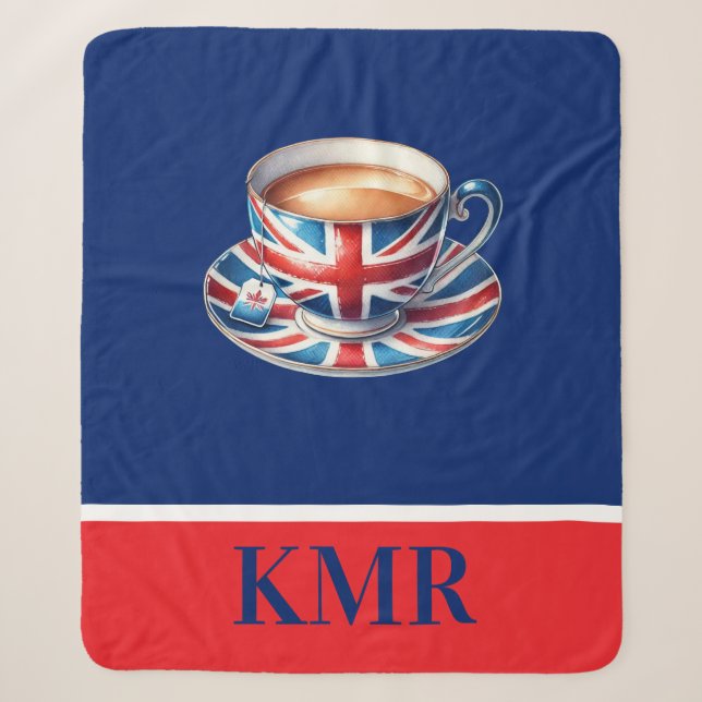 Monogram für die Britische Flagge Sherpadecke (Vorderseite)
