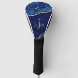 Monogram für Gold und Blue Modern Eleganter Indivi Golf Headcover