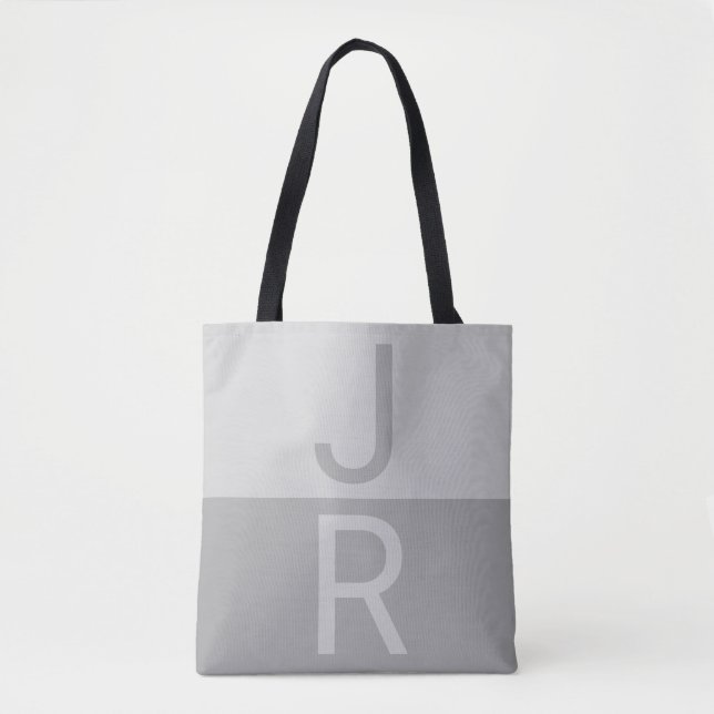 Monogram für leichte graue und graue moderne Initi (Vorderseite)