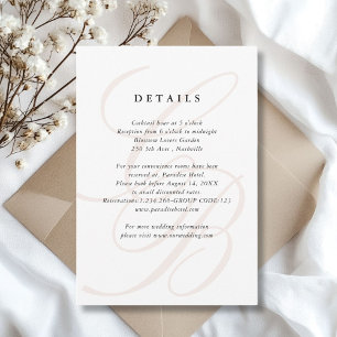 Monogram für Minimalistisches Skript-Schriftart RSVP Karte