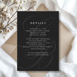 Monogram für Minimalistisches Skript-Schriftart |  RSVP Karte