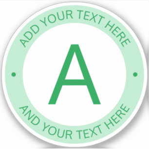 Monogram für moderne Logo-Stile   Grün Aufkleber