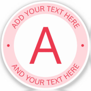 Monogram für moderne Logo-Stile Rot transparent Aufkleber