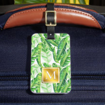Monogram für tropische Palm-Blätter