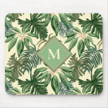 Monogram für tropische Palm-Blätter