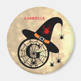 Monogram G Halloween Sky Hexenspinnen Name Magnet