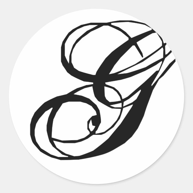 Monogram G Wedding Siegel Sticker (Vorderseite)