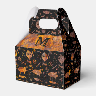 Monogram Gable von Steampunk-farbigen rostfreien S Geschenkschachtel