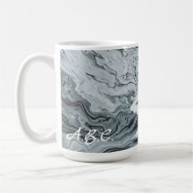 MONOGRAM "gekrackt" Marmorgrau-Tasse