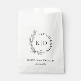 Monogram Gelassen Liebe Grow Seed Gastgeschenk Hoc Geschenktütchen