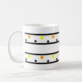 Monogram Gelb-Orange-Polka-Punkte Kaffeetasse