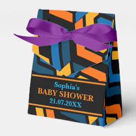 Monogram geometric Pattern Baby Dusche Geschenkschachtel