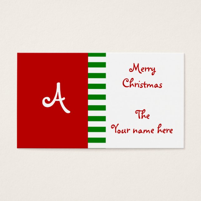 Monogram-Geschenktags (Vorderseite)