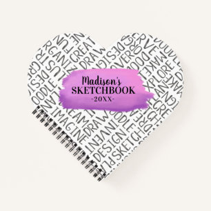 Monogram Girl Lila Artist Sketchbook Notizbuch