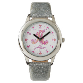 Monogram Girls schreiben eine Art Alice Name Watch Armbanduhr