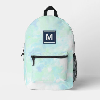Monogram, Girly Pastel Krawatte-Farbstoff-Backpack Bedruckter Rucksack