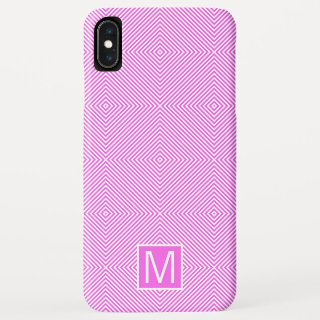 Monogram GL Pink Echo Diamond Case-Mate iPhone Hülle (Rückseite)