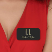 Monogram Gold Black Elegant Klassischer Minimal